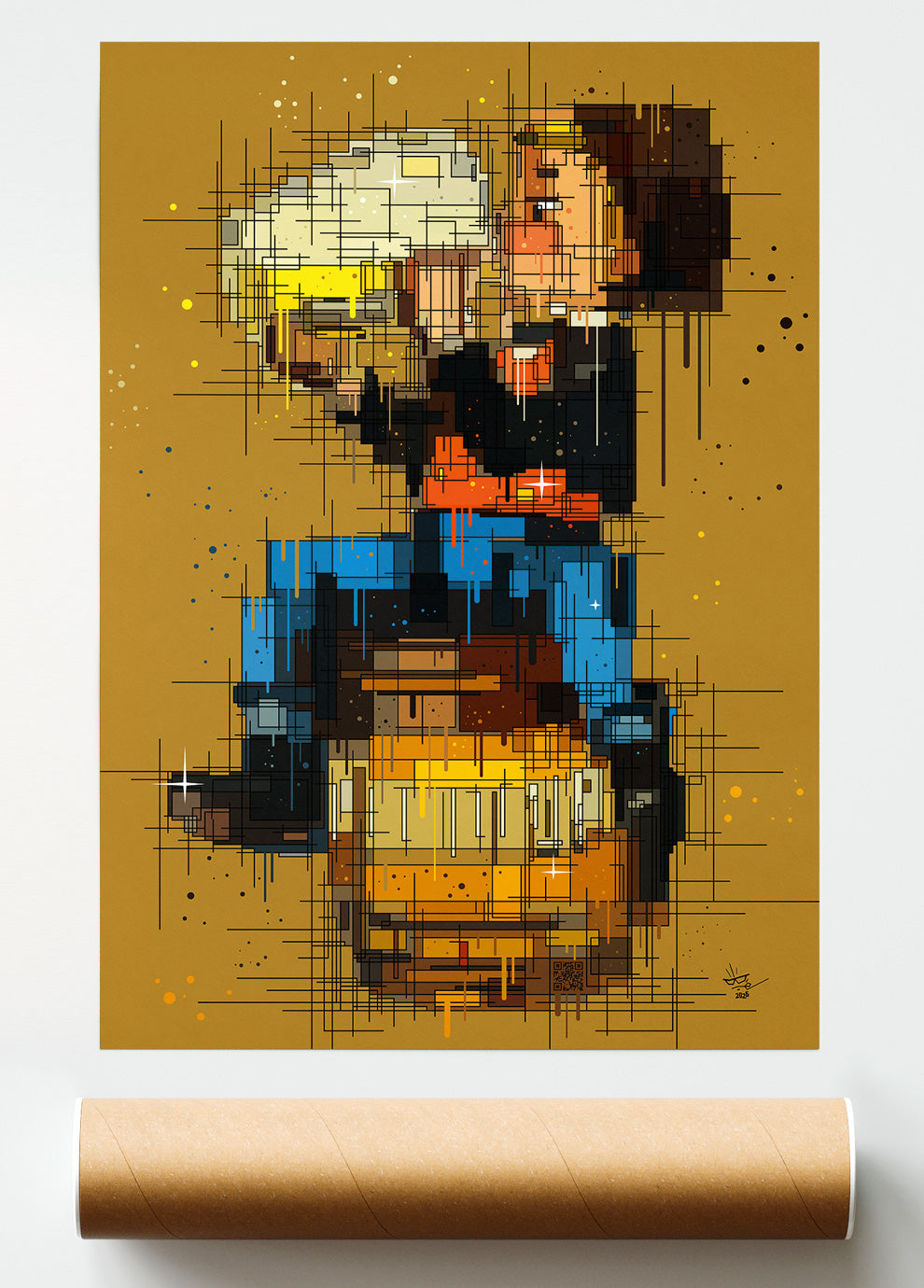 Fischermännele, illustration Fischer brewery Alsatian heritage, fine art print — Eric Blanchot, 2026