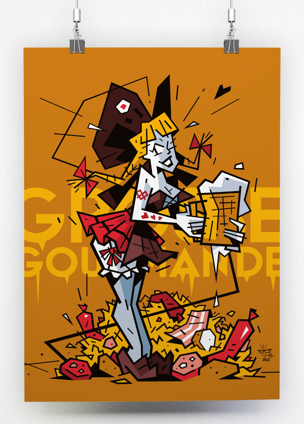 L'Alsacienne, illustration regional Alsatian humor, fine art print — Eric Blanchot, 2023