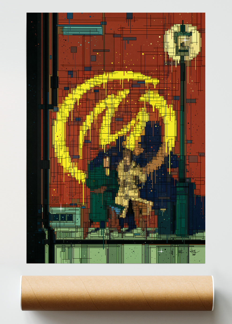 La Marque Jaune, illustration Blake and Mortimer Belgian comics, fine art print — Eric Blanchot, 2026