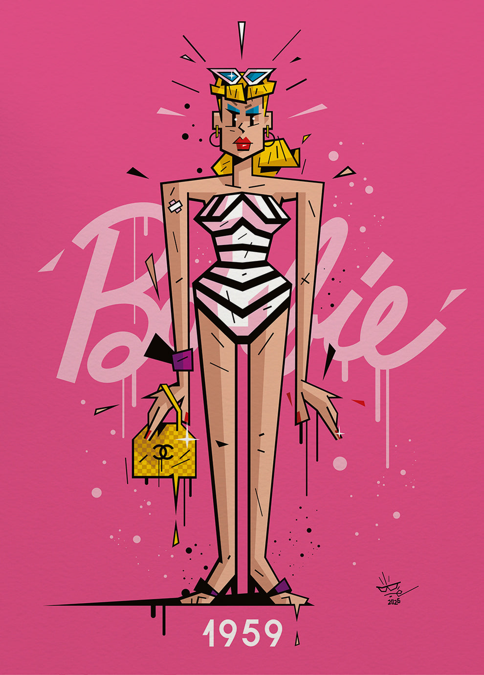 Madame BARBIE | 1959 | Édition d'Art Limitée - Museum Print 40×50 cm