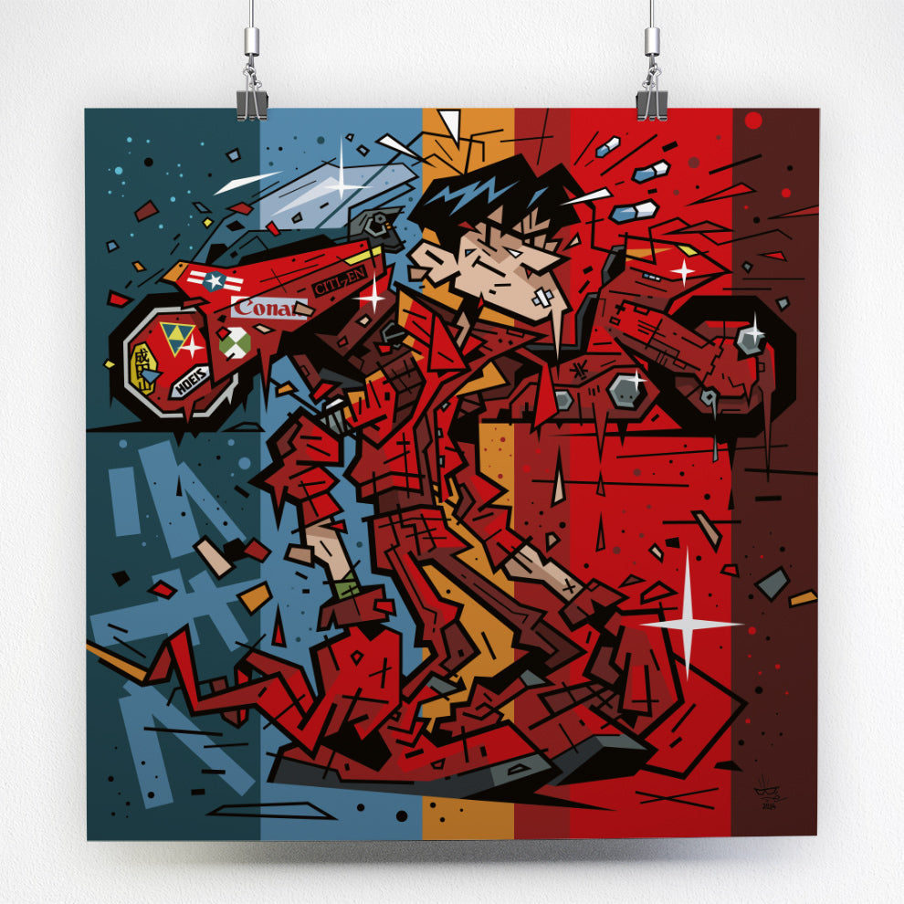 Akira, illustration cyberpunk manga, fine art print — Eric Blanchot, 2023