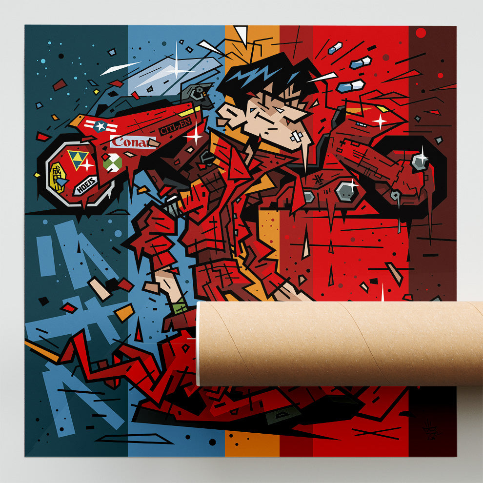 Akira, illustration cyberpunk manga, fine art print — Eric Blanchot, 2023
