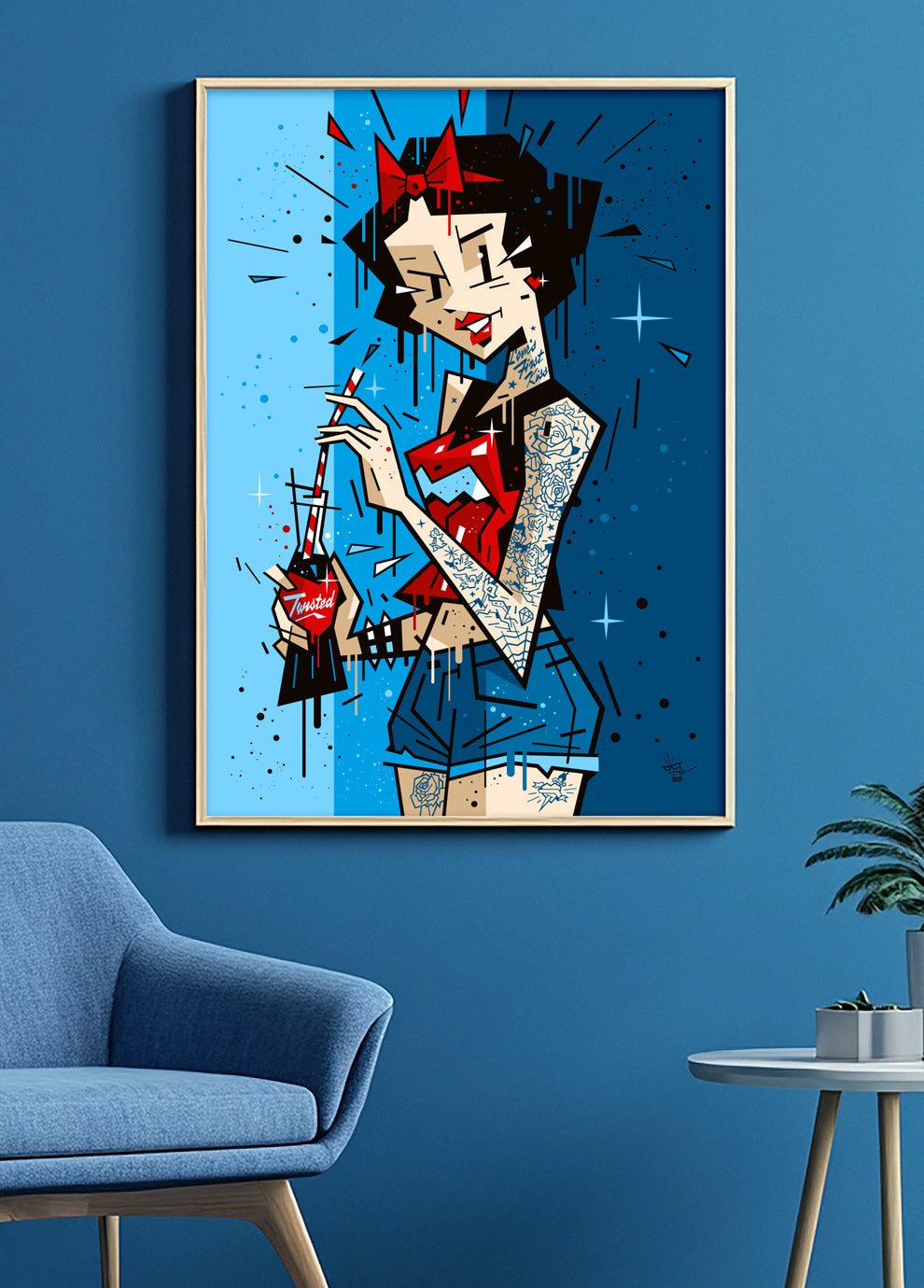 Snow White, illustration Love's First Kiss, fine art print framed display — Eric Blanchot, 2026