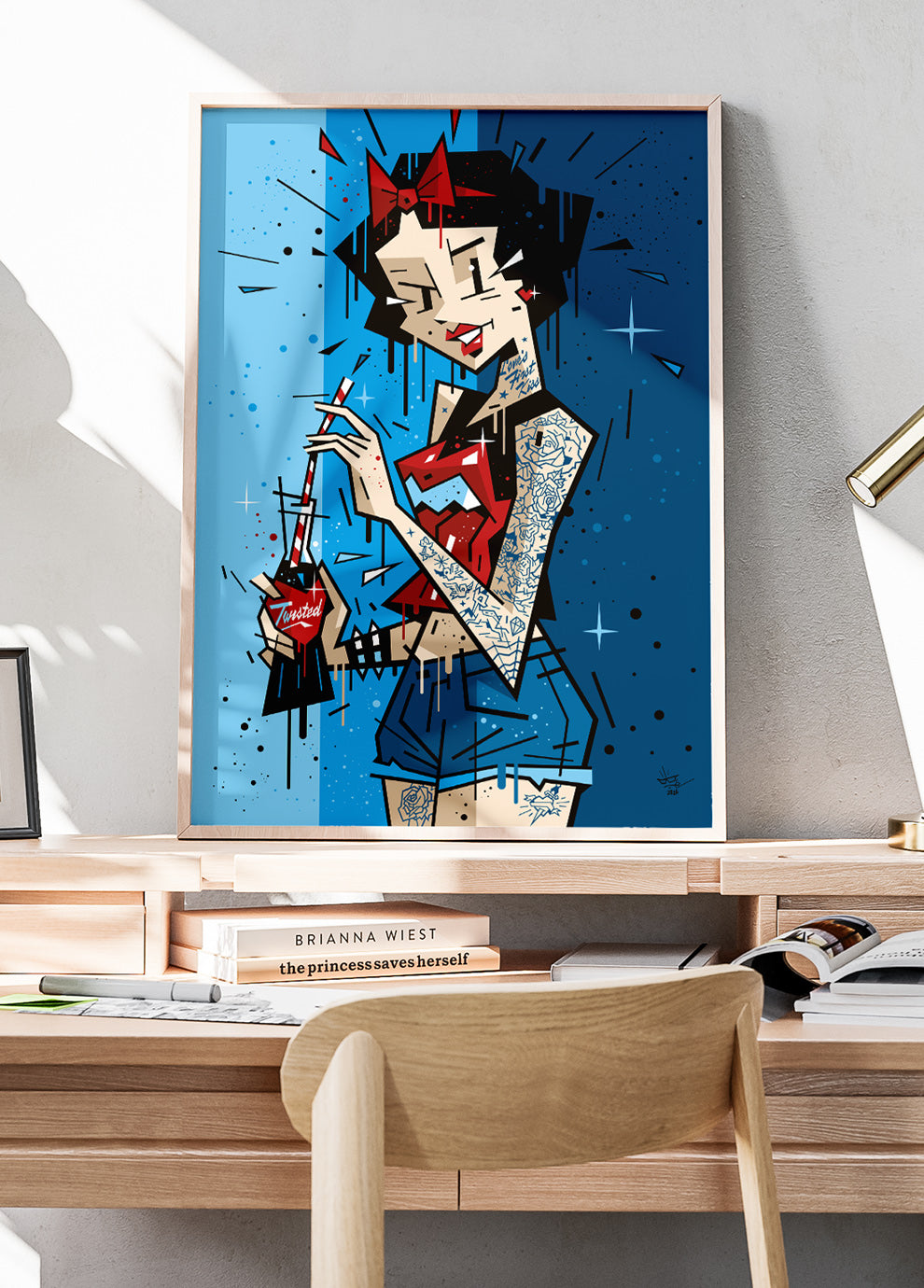 Snow White, illustration Love's First Kiss, fine art print framed display — Eric Blanchot, 2026