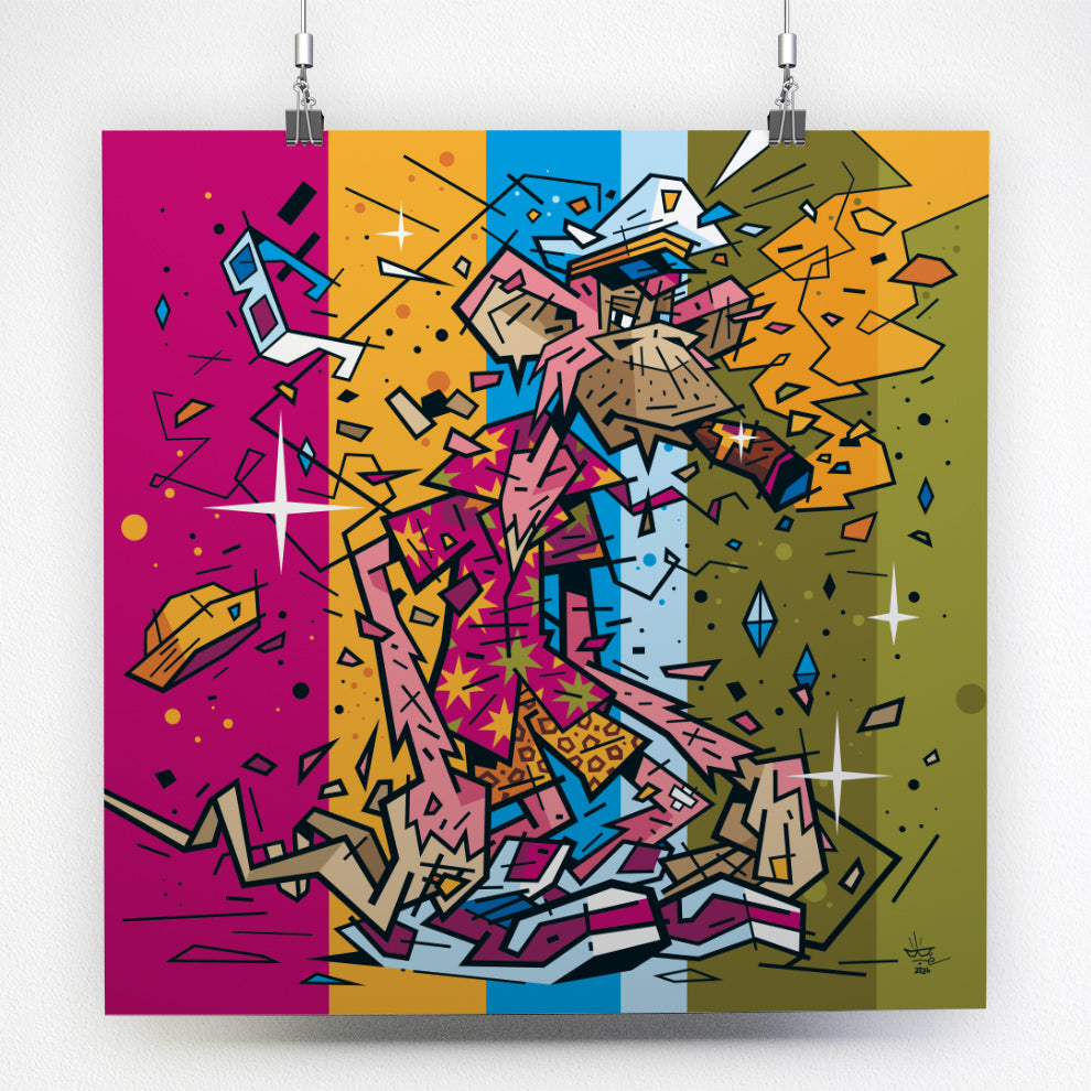 Bored Ape, illustration NFT culture graphic reinterpretation, fine art print — Eric Blanchot, 2024