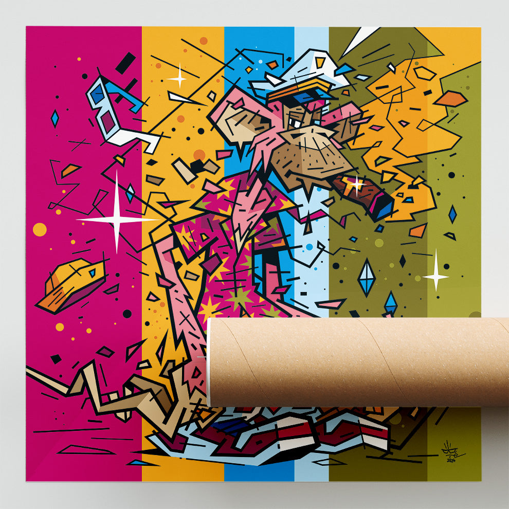 Bored Ape, illustration NFT culture graphic reinterpretation, fine art print — Eric Blanchot, 2024
