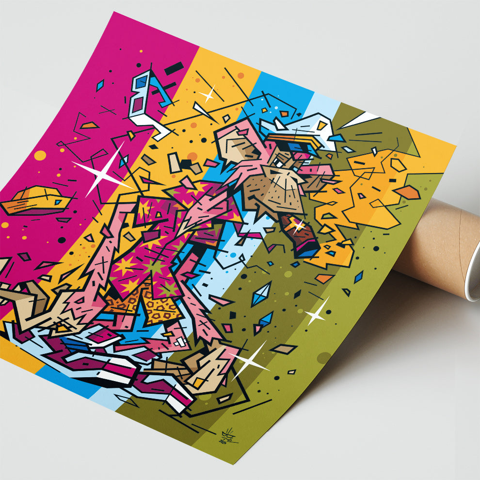 Bored Ape, illustration NFT culture graphic reinterpretation, fine art print — Eric Blanchot, 2024