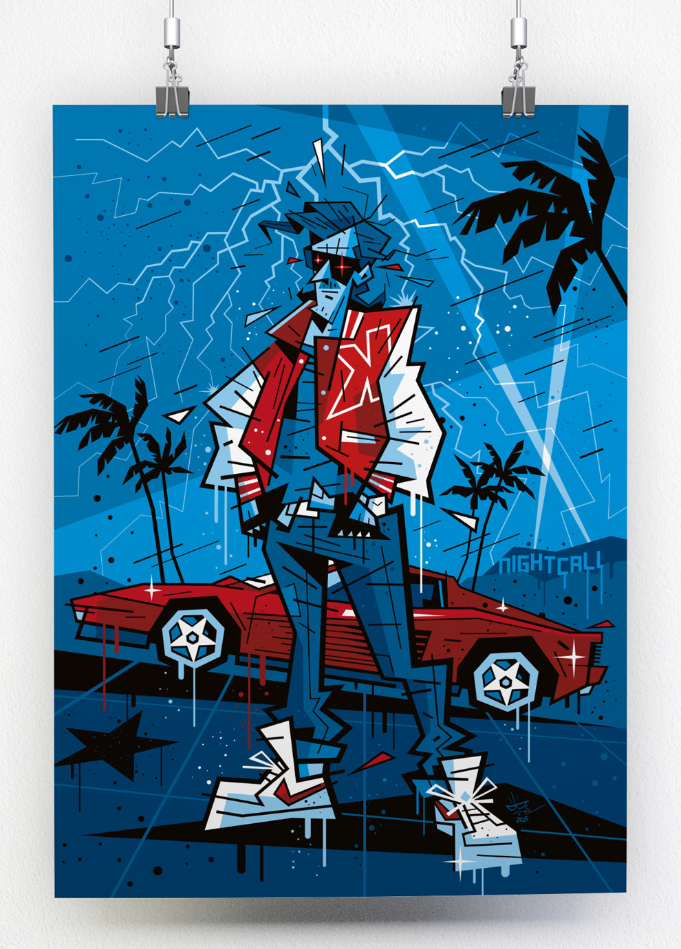 Kavinsky, illustration Nightcall, fine art print— Eric Blanchot, 2026