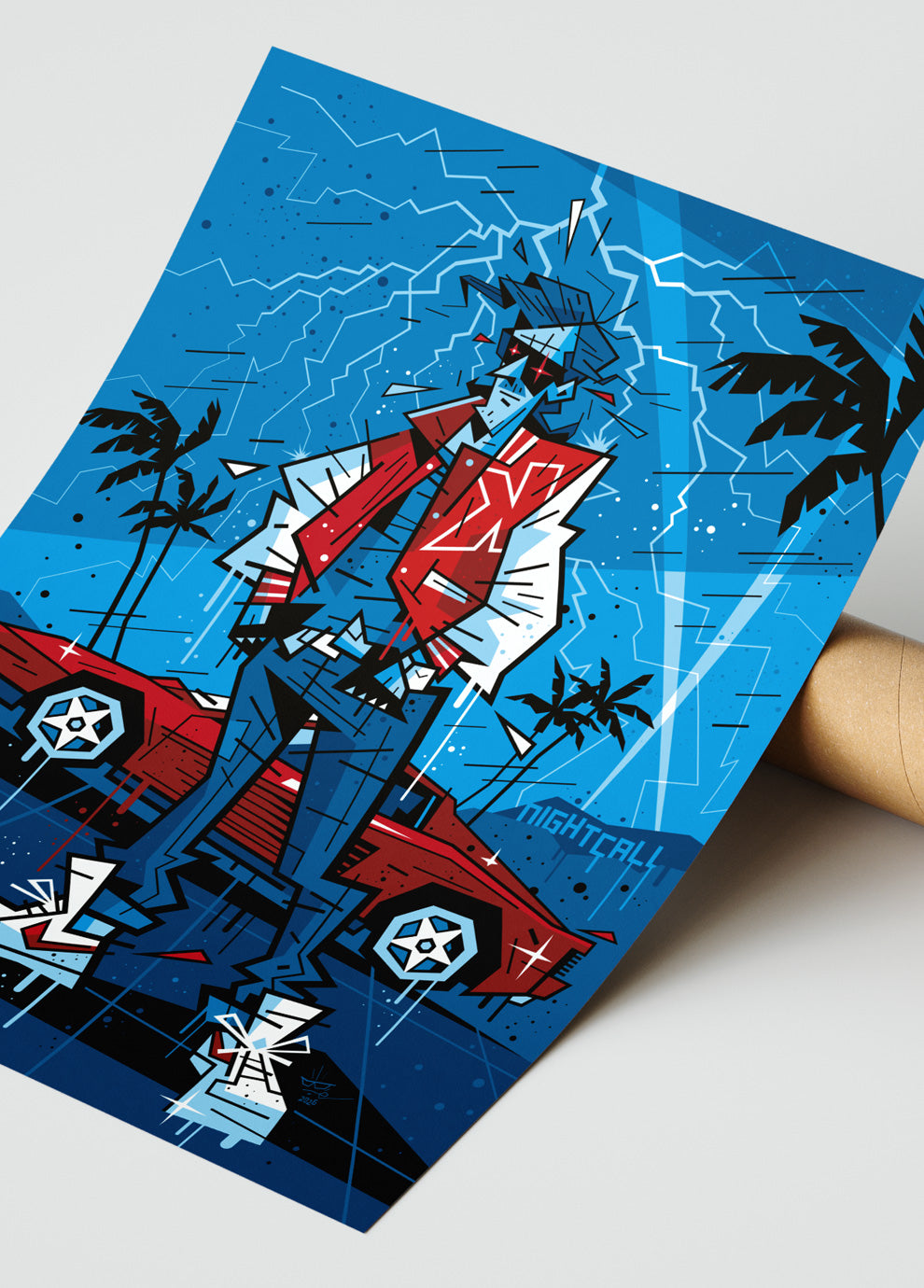 Kavinsky, illustration Nightcall, fine art print  — Eric Blanchot, 2026