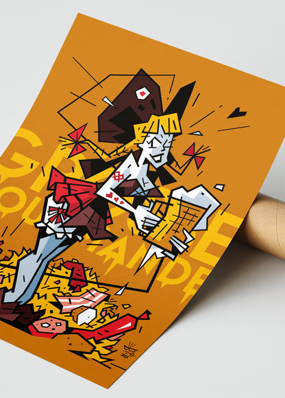 L'Alsacienne, illustration regional Alsatian humor, fine art print — Eric Blanchot, 2023