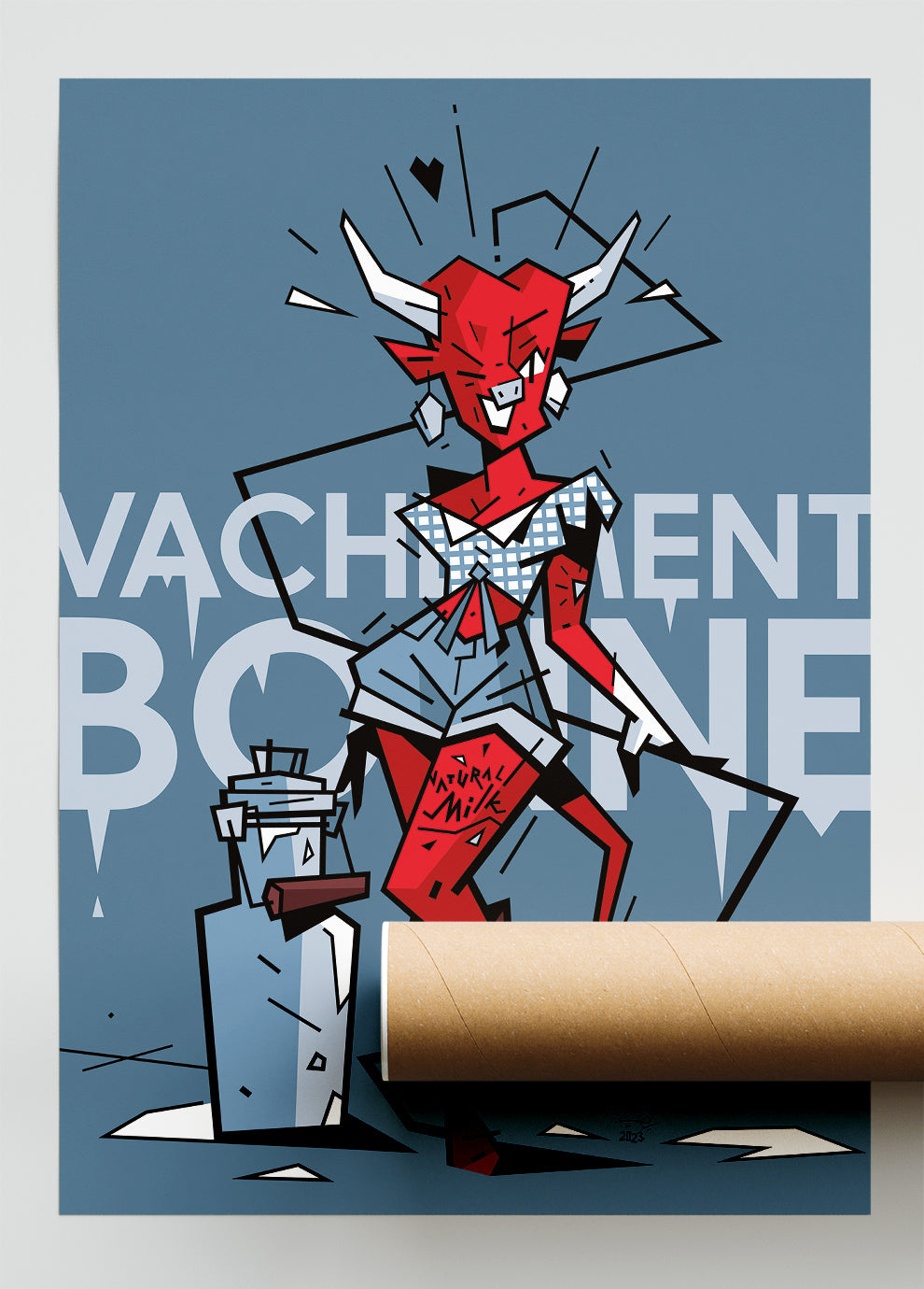 La Francomtoise, illustration regional gourmet heritage, fine art print — Eric Blanchot, 2023