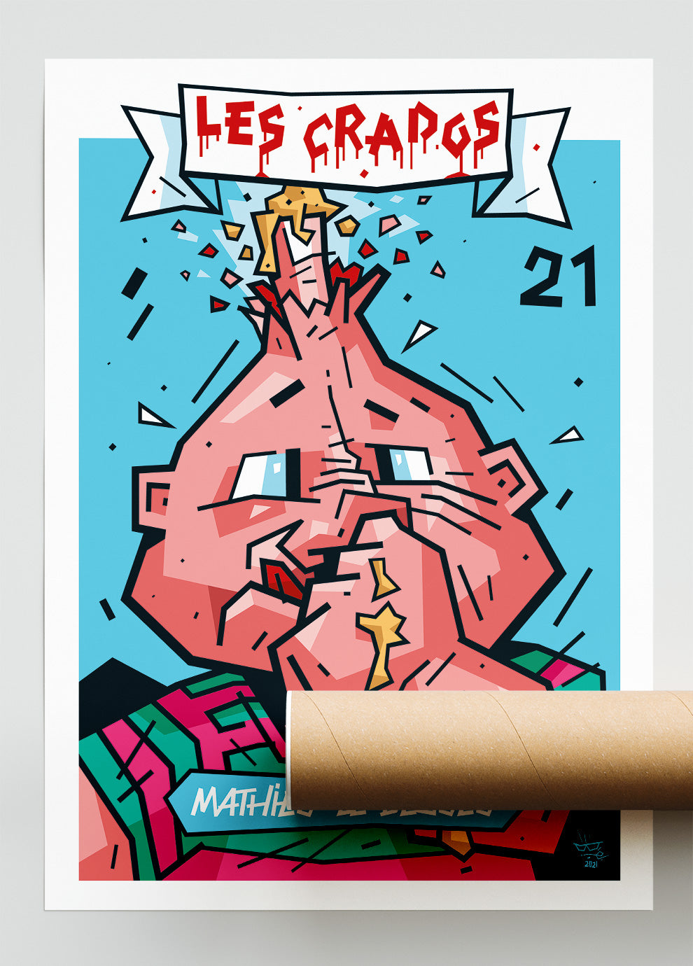 Les Crados, illustration Garbage Pail Kids pop culture, fine art print — Eric Blanchot, 2021