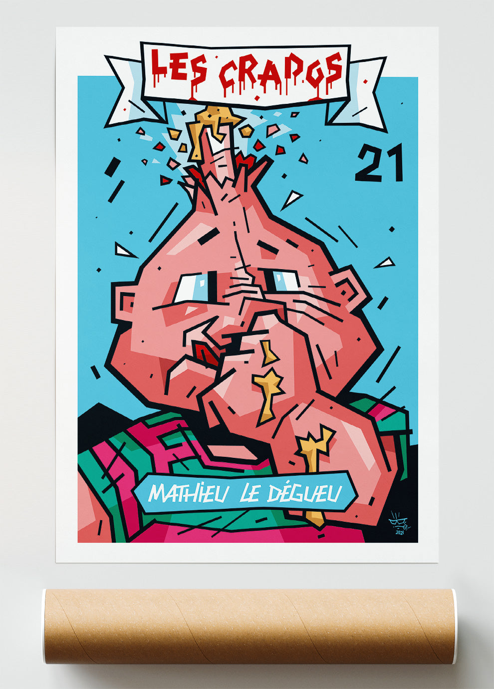 Les Crados, illustration Garbage Pail Kids pop culture, fine art print — Eric Blanchot, 2021