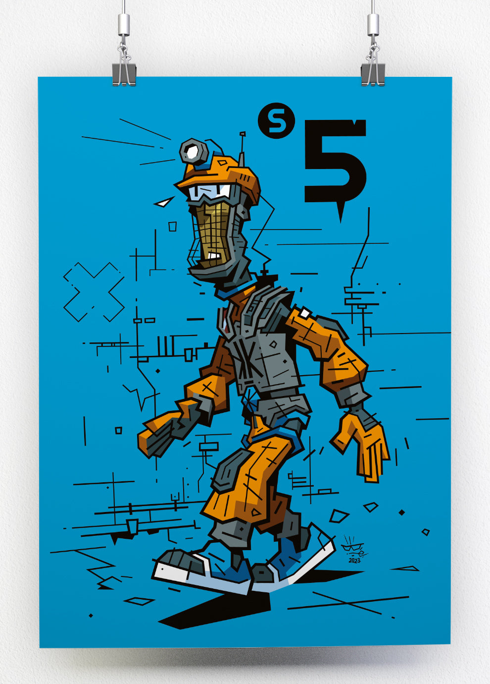 Razkal, illustration sci-fi comic industrial universe, fine art print  — Eric Blanchot, 2023