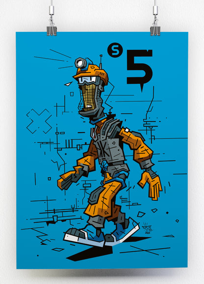 Razkal, illustration sci-fi comic industrial universe, fine art print  — Eric Blanchot, 2023