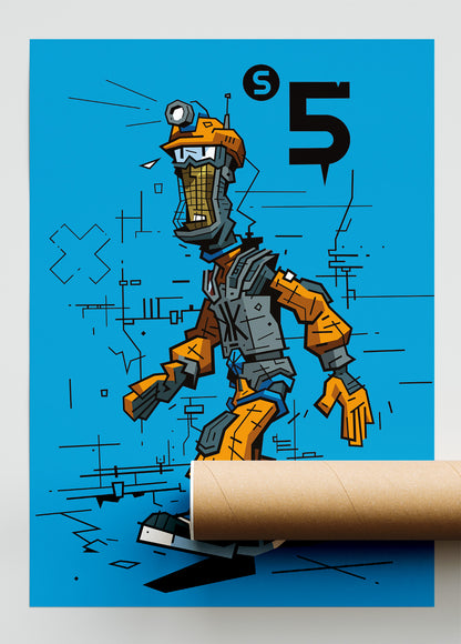 Razkal, illustration sci-fi comic industrial universe, fine art print  — Eric Blanchot, 2023