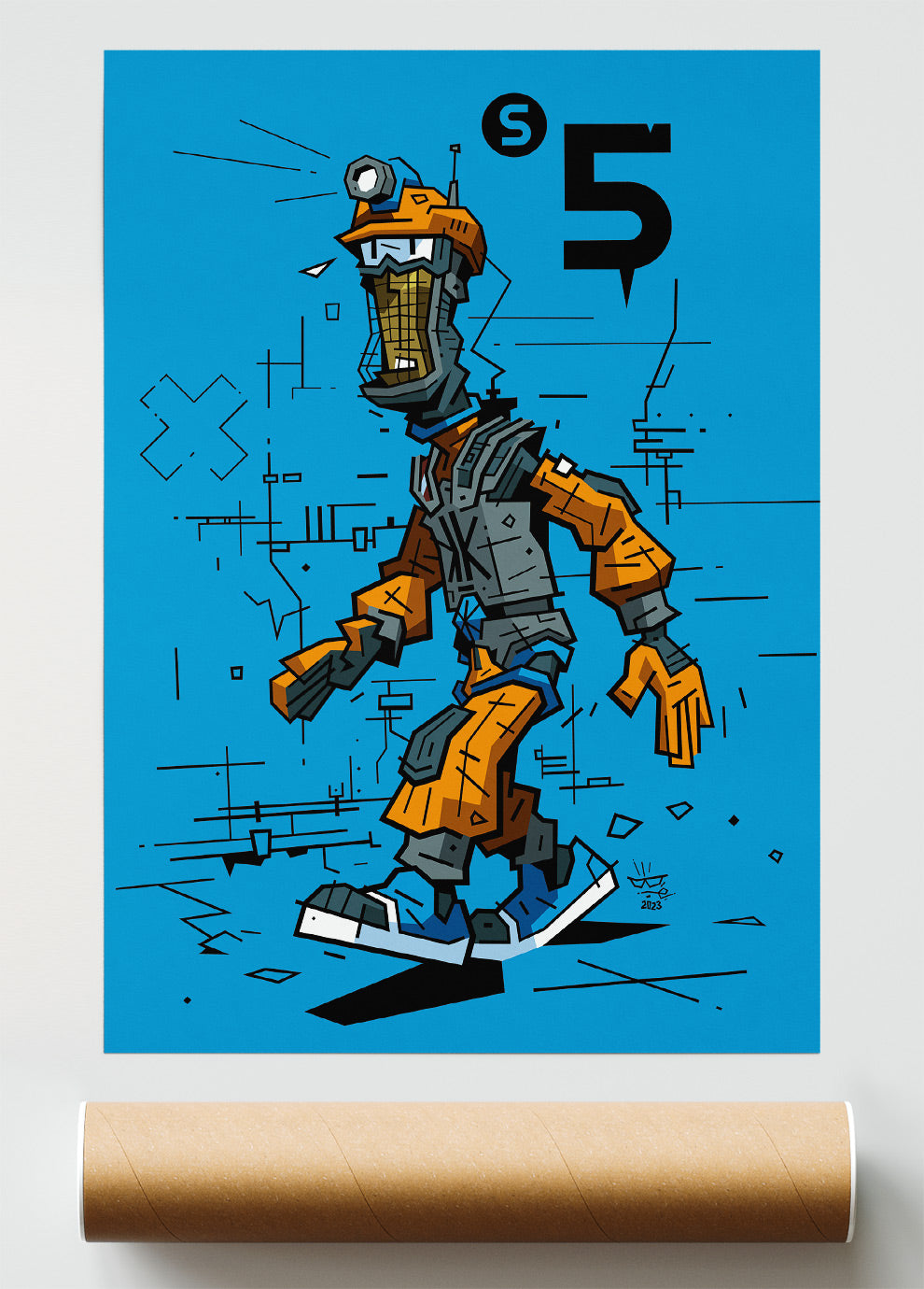 Razkal, illustration sci-fi comic industrial universe, fine art print  — Eric Blanchot, 2023