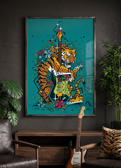 Affiche TIGER LINE ART