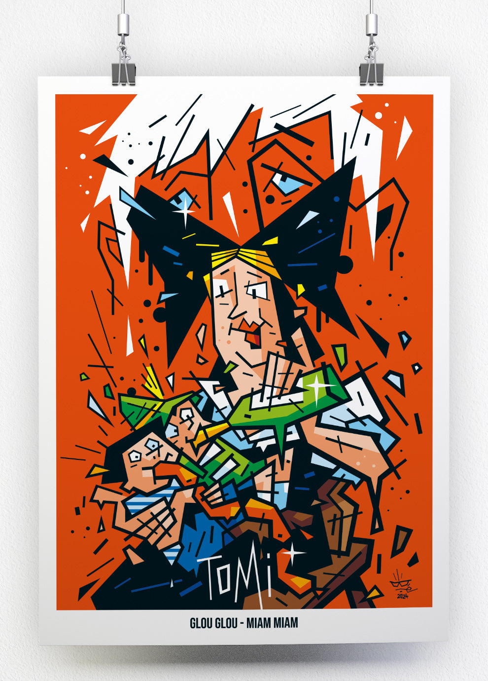 Tomi Ungerer, illustration tribute Alsatian illustrator, fine art print — Eric Blanchot, 2024