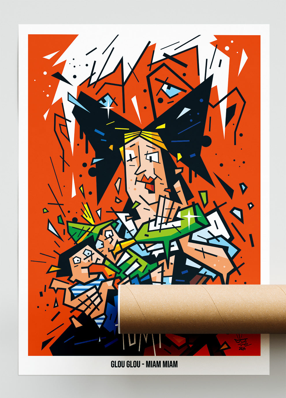 Tomi Ungerer, illustration tribute Alsatian illustrator, fine art print — Eric Blanchot, 2024