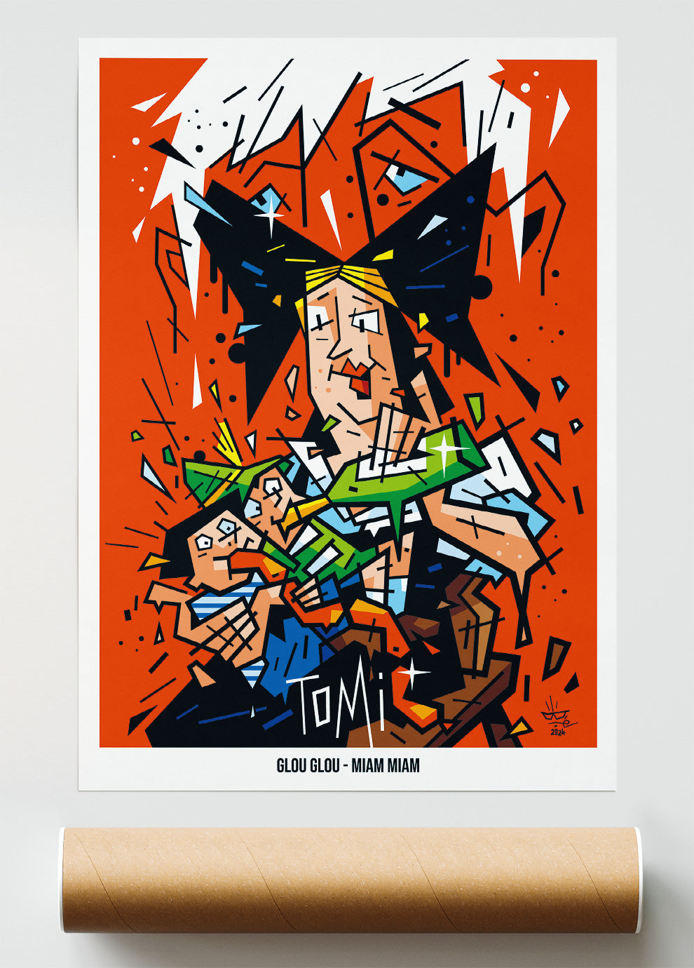 Tomi Ungerer, illustration tribute Alsatian illustrator, fine art print — Eric Blanchot, 2024